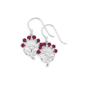 Sterling-Silver-CZ-Pohutukawa-Earrings on sale