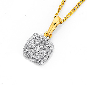 9ct%2C+Diamond+Cushion+Pendant