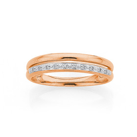 9ct-Rose-Gold-Diamond-Ring on sale