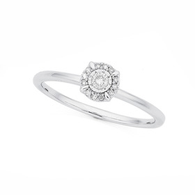 9ct-White-Gold-Diamond-Ring on sale