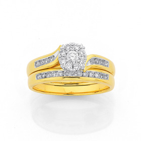 9ct%2C+Diamond+Bridal+Set