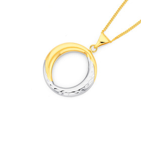 9ct-Two-Tone-Circle-Pendant on sale