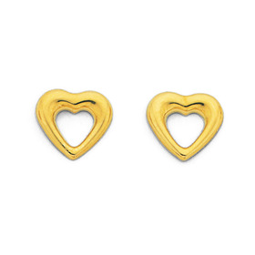 9ct-Heart-Studs on sale