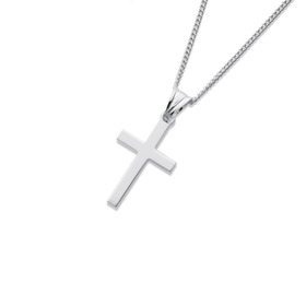 Sterling-Silver-Block-Cross-Pendant-20mm on sale