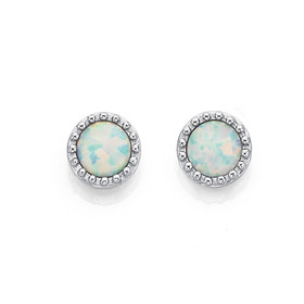 Sterling-Silver-Created-Opal-Cubic-Zirconia-Studs on sale