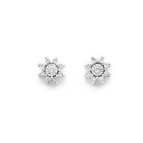 9ct-Diamond-Star-Stud-Earrings on sale