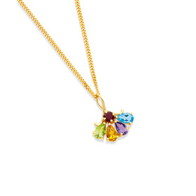 9ct-Multi-Gemstone-Fan-Pendant on sale