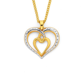 9ct-Two-Tone-Intertwined-Pendant on sale