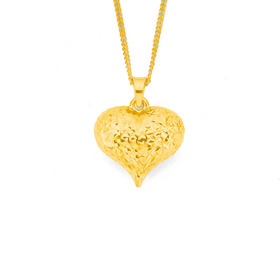 9ct-15mm-Puff-Heart-Pendant on sale
