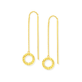 9ct-Circle-Thread-Drop-Earrings on sale