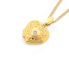 9ct-12mm-Diamond-set-Filigree-Heart-Locket on sale