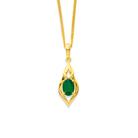9ct-Created-Emerald-Pendant on sale