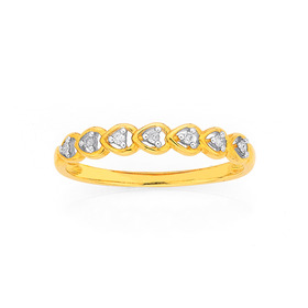 9ct-Multi-Heart-Band on sale