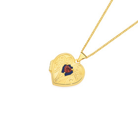 9ct-Garnet-Heart-Locket on sale