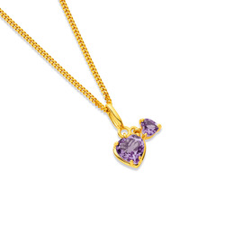 9ct-Amethyst-Heart-Pendant on sale