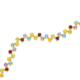 9ct-Multi-Gemstone-Offset-Bracelet on sale