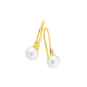 9ct-Cultured-Freshwater-Pearl-Hook-Earrings on sale