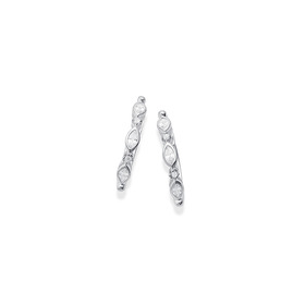Sterling-Silver-Cubic-Zirconia-Huggies on sale
