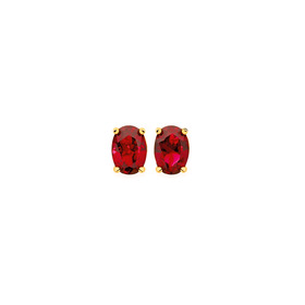 9ct+Created+Ruby+Stud+Earrings