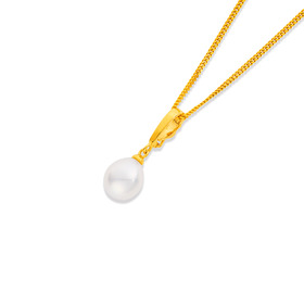 9ct-Cultured-Fresh-Water-Pearl-Enhancer-Pendant on sale