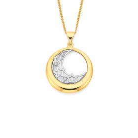 9ct-Two-Tone-Diamond-Pendant on sale