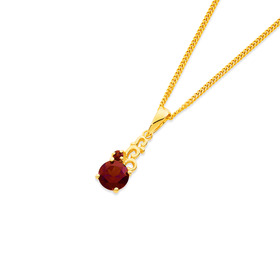 9ct-Garnet-Bubble-Stud-Pendant on sale