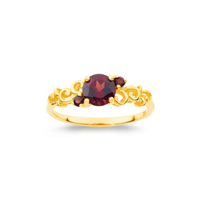 9ct-Garnet-Bubble-Ring on sale