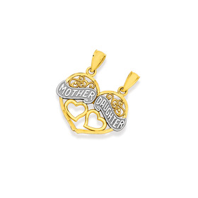9ct-Two-Tone-Mother-Daughter-Share-Pendant on sale
