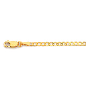 9ct-19cm-Diamond-Cut-Bevelled-Curb-Bracelet on sale