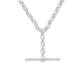Sterling-Silver-45cm-Oval-Belcher-Chain-with-T-Bar-Fob on sale