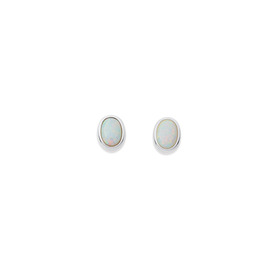 Sterling-Silver-Created-Opal-Oval-Shaped-Studs on sale