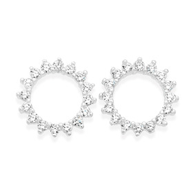 Sterling-Silver-Cubic-Zirconia-Celestial-Studs on sale