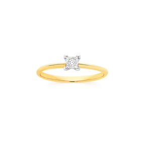 9ct-Diamond-Square-Solitaire-Ring on sale
