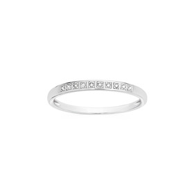 9ct-White-Gold-Diamond-Fine-Bar-Band on sale