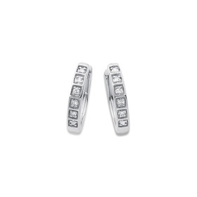 9ct-White-Gold-Diamond-Huggies on sale