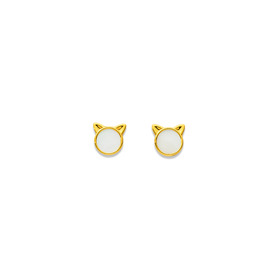 9ct+Cat+Studs