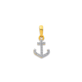 9ct-Diamond-Anchor-Pendant on sale