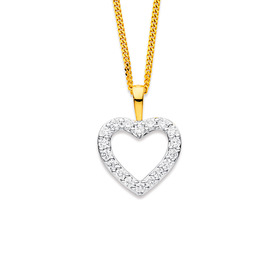 10ct+Alora+Lab+Grown+Diamond+Heart+Pendant