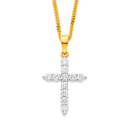 10ct-Alora-Lab-Grown-Diamond-Cross-Pendant-TDW50ct on sale