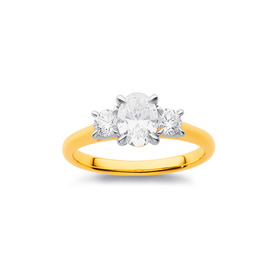 14ct-Alora-Lab-Grown-Diamond-Oval-3-Stone-Ring-TDW125ct on sale