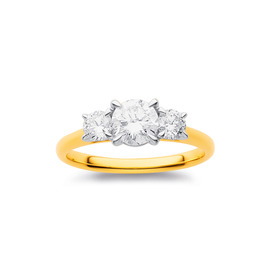 14ct-Alora-Lab-Grown-Diamond-Round-3-Stone-Ring-TDW125ct on sale