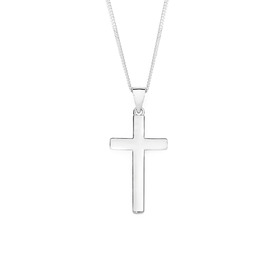 Sterling-Silver-20mm-Smooth-Edge-Plain-Cross-Pendant on sale