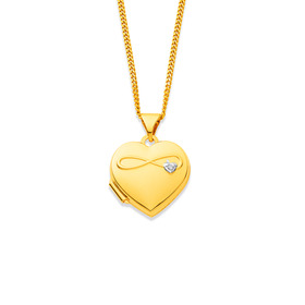 9ct-Heart-Locket-with-Inifinity-Diamond on sale