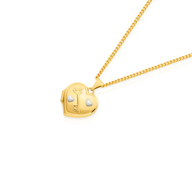 9ct-Two-Tone-Heart-Locket on sale