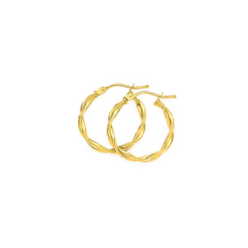 9ct-2x15mm-Entwined-Hoop-Earrings on sale