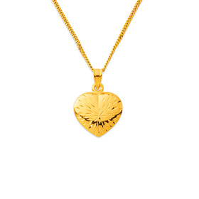9ct%2C+Diamond+Cut+Heart+Pendant