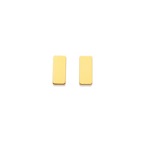 9ct-Flat-Rectangle-Studs on sale