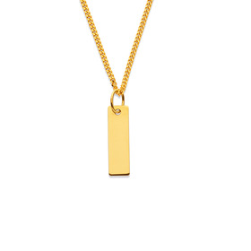 9ct-Engravable-Rectangular-Plate-Pendant on sale