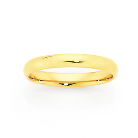 9ct-3mm-Half-Round-Wedding-Ring-Size-N on sale