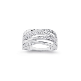 9ct-White-Gold-Diamond-Multi-Crossover-Ring on sale